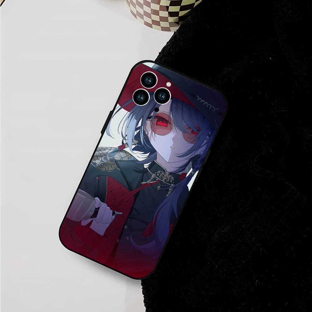 Suichan Hoshimachi Suisei Animation H-Hololive Phone Case For IPhone 17 Air 16 15 14 13 Pro Max 11 12 Black Silicone Cover