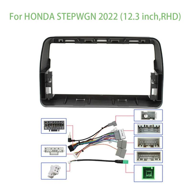 Android Central Control Navigation Modification Frame For HONDA STEPWGN (12.3 inch,RHD)