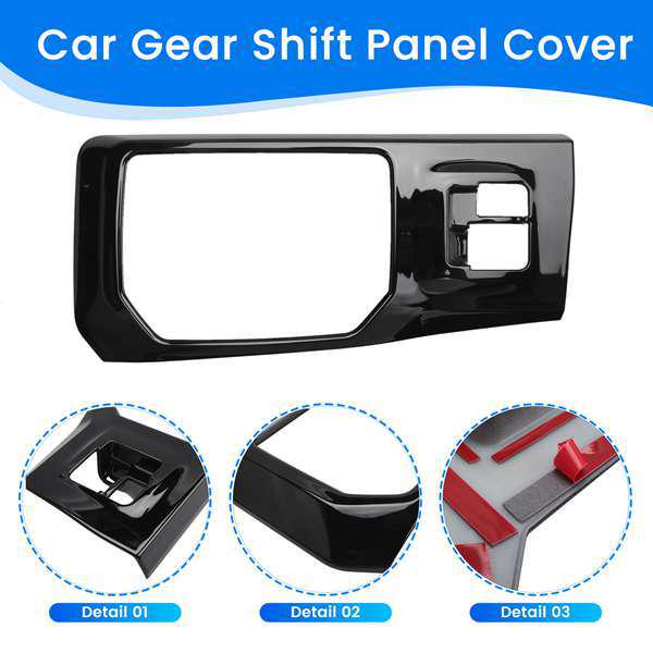Black ABS Gear Shift Panel for Toyota Hiace 2024-2025 None