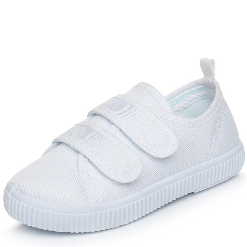 Kinder Weiße Canvas Schuhe - Unisex Indoor Kindergarten Tanz- und Sportschuhe