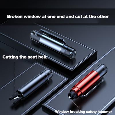 Car Safety Hammer 2 In 1 Emergency Glass Breaker Cut The Seat Belt Rescue Tool English Packing Multi-functional Car Accessories