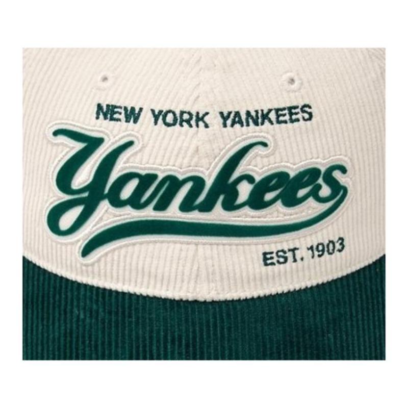 MLB Corduroy Baseball Caps Unisex White Fashion 3ACPVC146-50GND