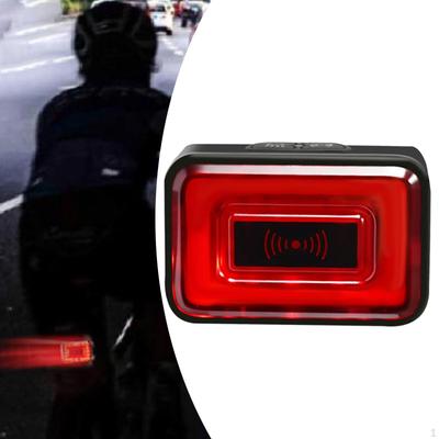Luz trasera de radar para bicicleta, luz trasera, luz trasera de advertencia recargable para bicicleta de noche