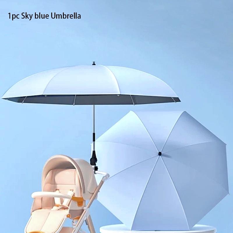 Universal Stroller Umbrella with UV Protection, Baby Stroller Parasol 85cm Diameter with Umbrella Clip Fixing Device,1PC