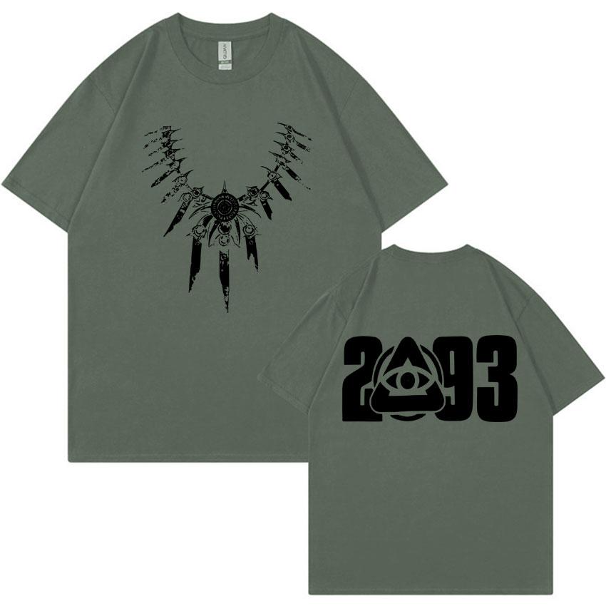 Rapper Yeat 2093 Gothic Tshirt Mens Fashion High Quality Casual Cotton Short Sleeve Summer Oversized Y2K Punk T Shirt Streetwear