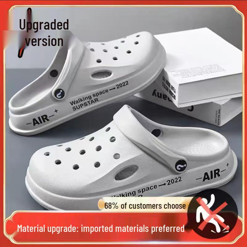 Herren Sommer Atmungsaktiv Dicksohlige Rutschfeste Lässige Strandsandalen