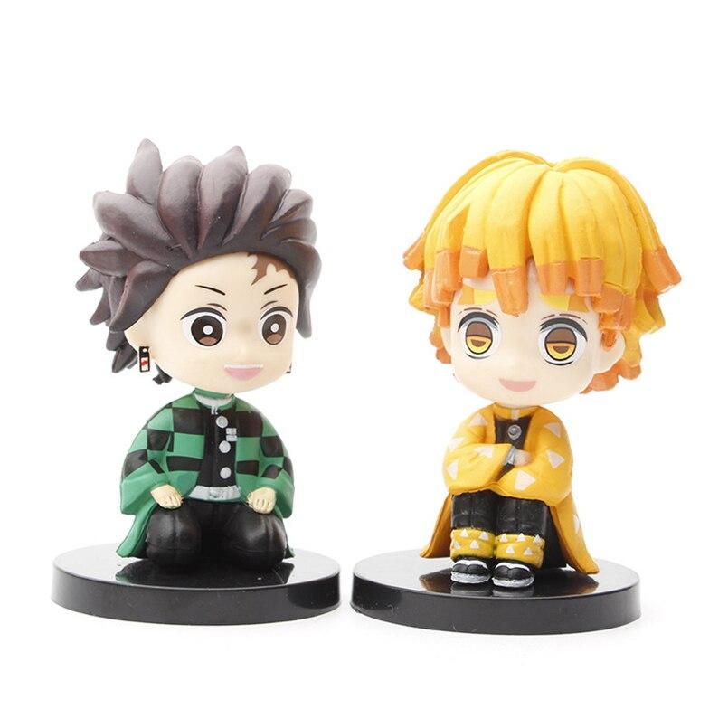 Version Anime Demon Slayer Figure Kamado Nezuko Kamado Tanjirou Agatsuma Zenitsu Hashibira Inosuk Pvc Action Figure Toys Gift