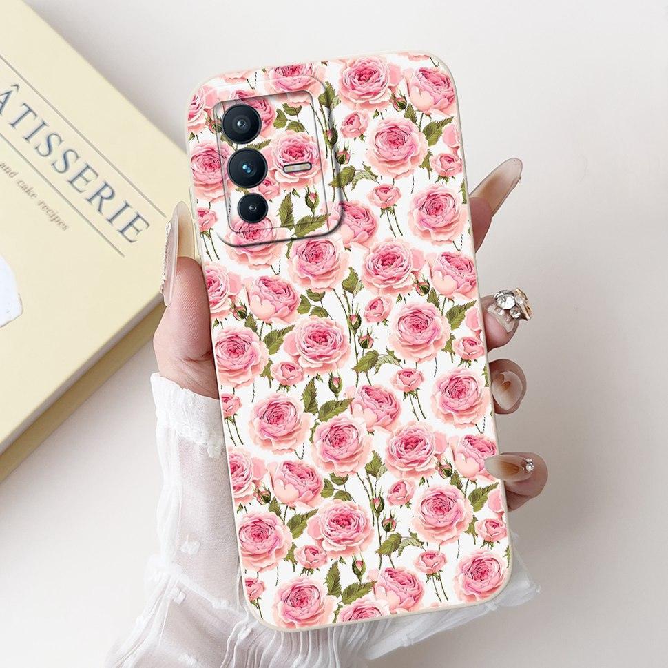 For Vivo V23 5G Case Soft Silicone Cute Patterned Cover Phone Cases For Vivo V 23 V23 V2130 V2303 Back Cover Funda ShockProof