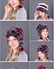 Women's Warm Rex Rabbit Fur Hat with Ear Protection and Pom-Poms