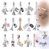 Copper Tower Eiffel Pendant Lighthouse Plane Pendant Charms Fit Original Bracelet Beads Necklace Diy Female Jewelry