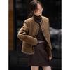 Women's Classic Round Neck Double-Sided Wool Coat