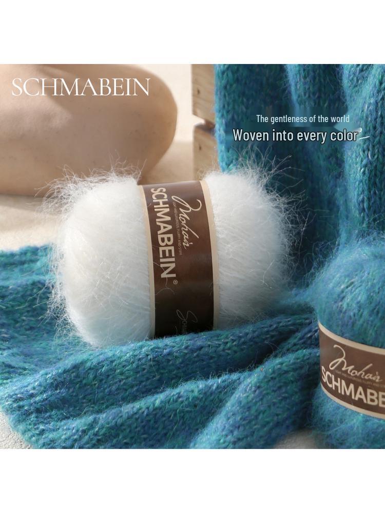 Garnset aus langhaarigem Alpaka-Mohair zum Handstricken von Puppen, Schals und Mützen