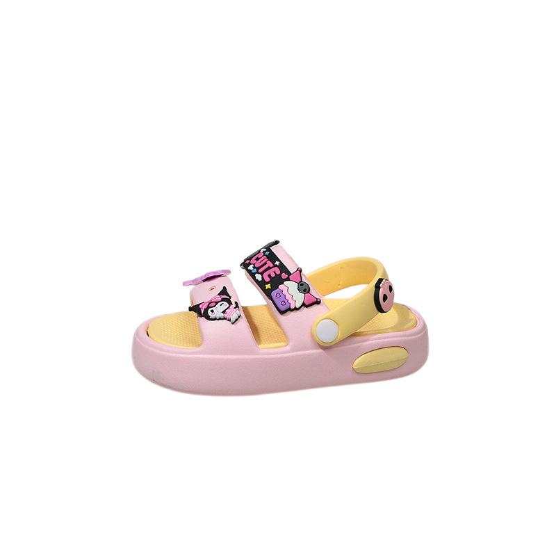 Girls' Cartoon Summer Sandals: Non-Slip, Soft Sole, Indoor/Outdoor, Cute Beach Slippers