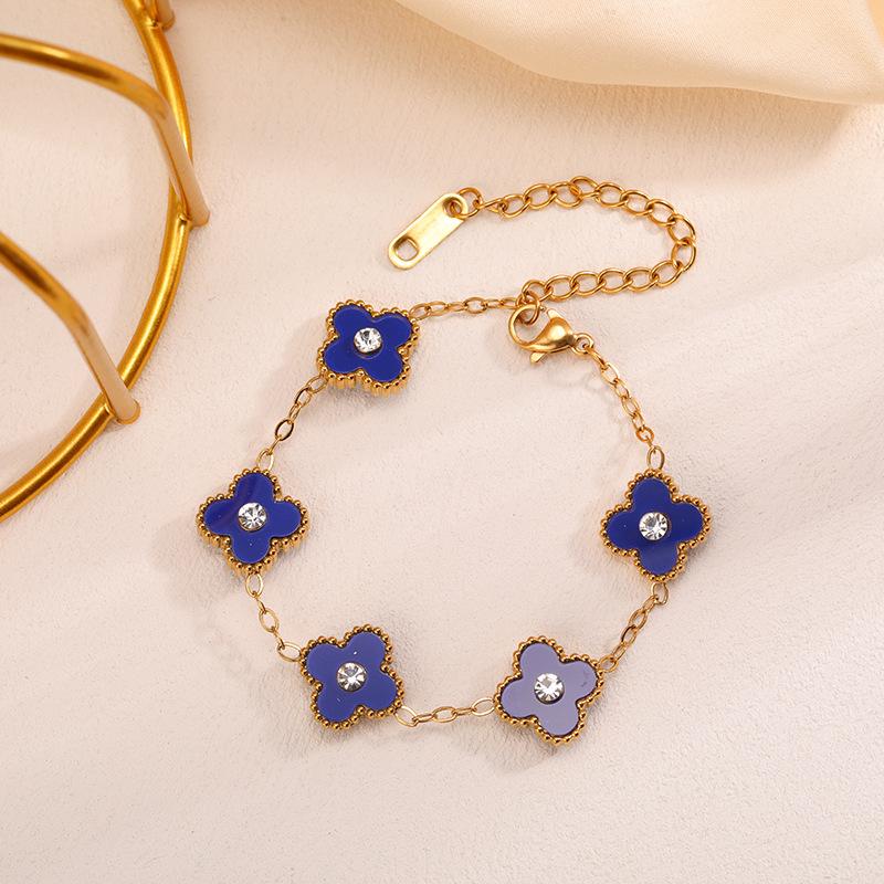 New Four-leaf Clover Bracelet Women's Jewelry and Accessories Light Luxury New Arrival Unique and Sophisticated Bracelet