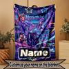 Personalizowany koc z nadrukiem Kpop Demon Hunter, Dekoracja domu, Sypialnia, Sofa, Kemping, Kanapa, Prezenty na urodziny Boże Narodzenie