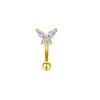 Rook piercing Butterfly Ear Cartilage Eyebrow Tragus Helix Piercing Stud Curved barbell Wholesale Body  Jewelry