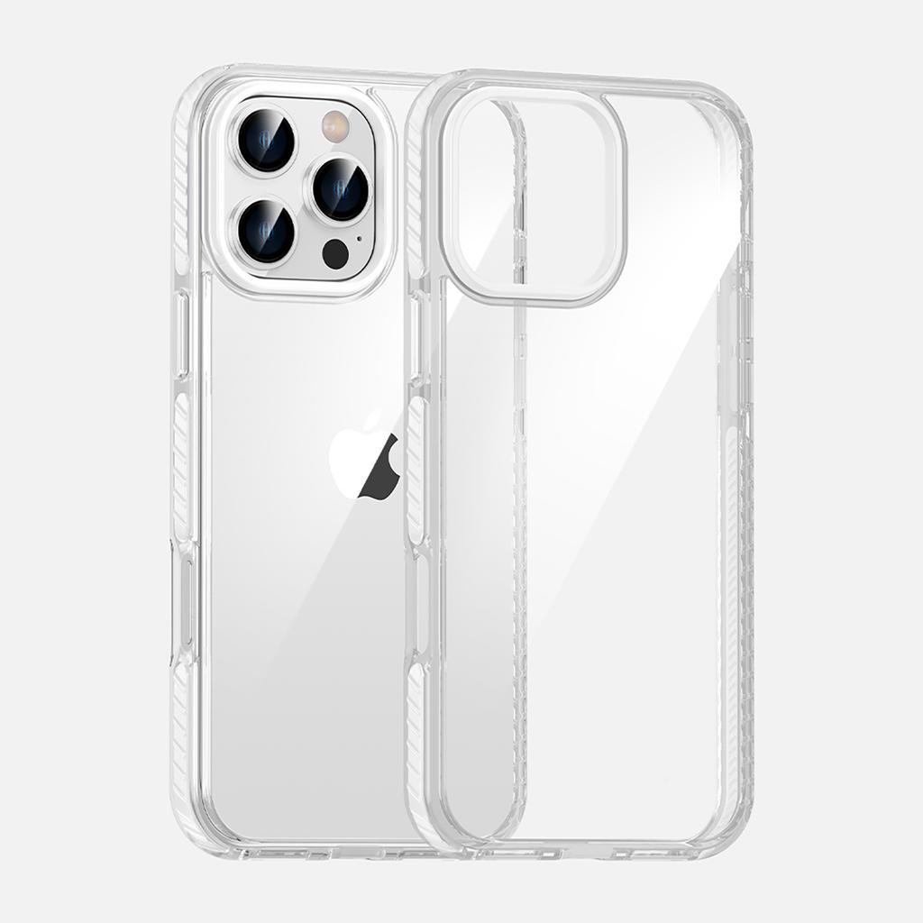 For iPhone 16E 16 Pro Plus Max Case Lens Military Drop Protection Crystal Anti-Fingerprint Non-Yellowing Cover Metal Buttons