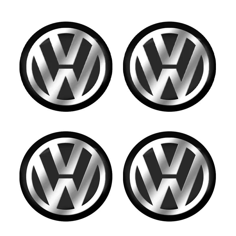 

B6 For Volkswagen 4Pcs 56mm Car Tyre Wheel Center Hub Cap Badge Sticker Accessories For Volkswagen CC Polo Golf 4 5 6 7 Passat B