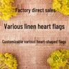 Assorted Burlap Heart Banners for Christmas, Weddings, and Parties - European & American Style