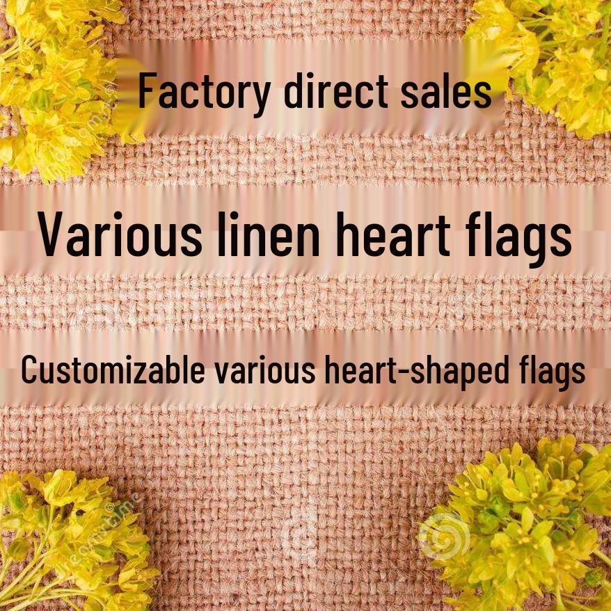 

Assorted Burlap Heart Banners for Christmas, Weddings, and Parties - European & American Style