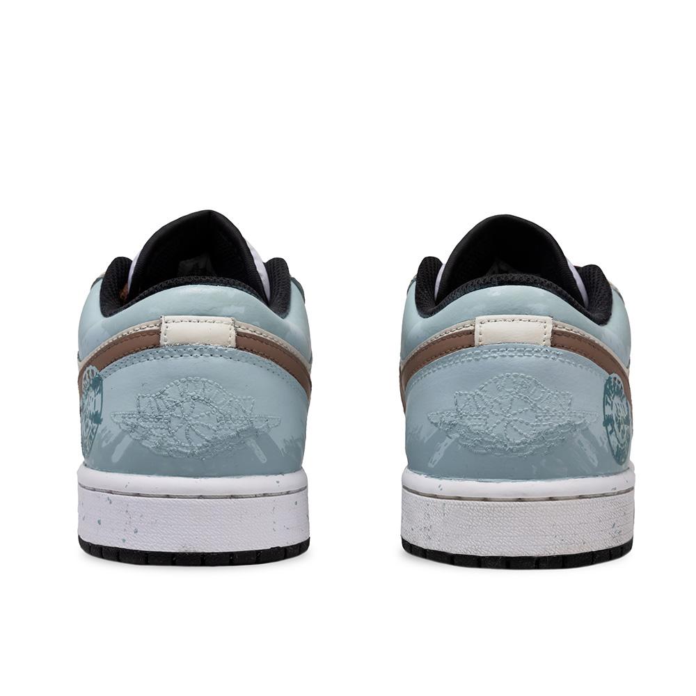 Jordan Air Jordan 1 Letter From The Galaxy Leather Cushioning Slip Resistant Cushioning Slip Resistant Low Top 553558-132(Team307-)