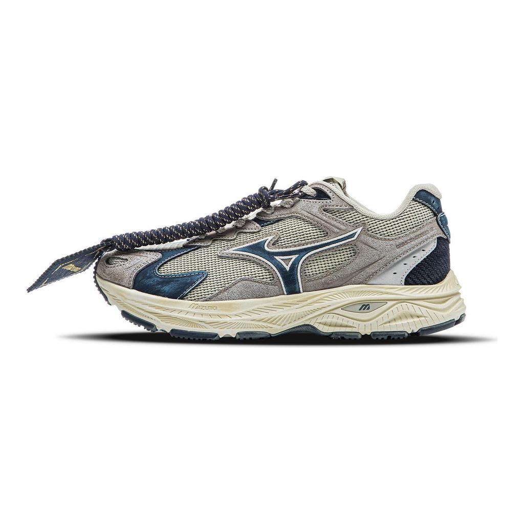 Mizuno Chaussures de Course Basse Résistantes à l'Usure Racer S Unisexes Gris Bleu Boîte CNY Usée Mizuno D1GH223527