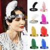 Sequin Feather Headpiece Retro Girls Hair Hoop Exquisite Women's Feather Headband  Carnival Events