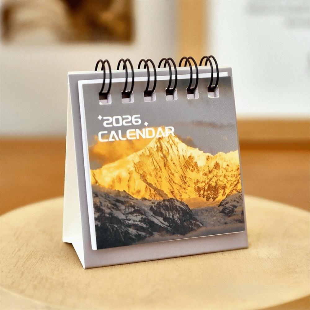 Creative 2026 Desk Calendar To Do List Landscape Schedule Planner Mini Calendar Home Decoration