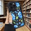 Blue Flowers Bees Pattern Shockproof Soft Phone Case For Xiaomi Redmi Note 15 14 13 12 11 10 9 8 Pro Anti-Slip Anti-Fall Cover