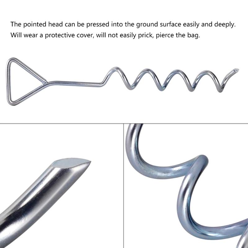 Portable Trampoline Stakes Heavy Duty Ground Anchors Tie Down Spirals Ground Anchors Stakes for Trampolines Tents Swing