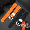 Dla Seiko SNE537 SRPA83J1 pasek do zegarka marka sportowy pasek do zegarka gumowy pasek 22mm Silikonowa Gumowa Bransoleta Czarny Niebieski Pomarańczowy