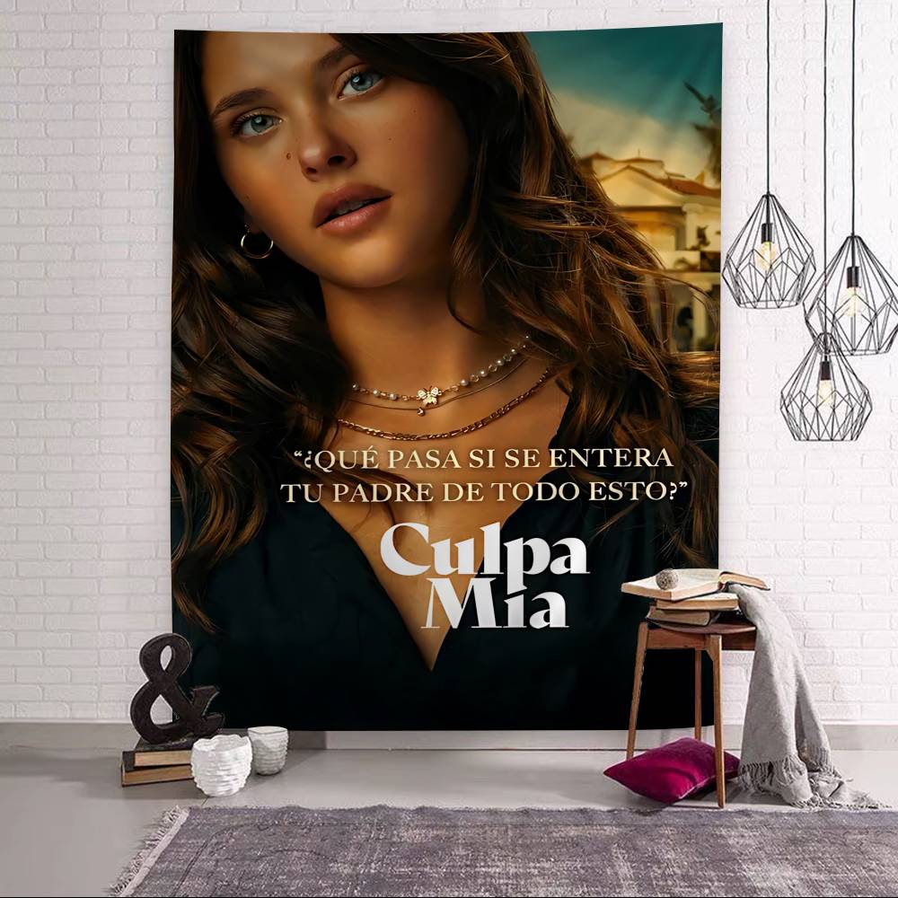 My Fault Culpa Mia 2023 Movie Colorful Tapestry Wall Hanging Hanging Tarot Hippie Wall Rugs Dorm Wall Art Decor