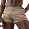 Herren Kordstoff Slim Fit Shorts Knopfverschluss Lässige Sommer Shorts