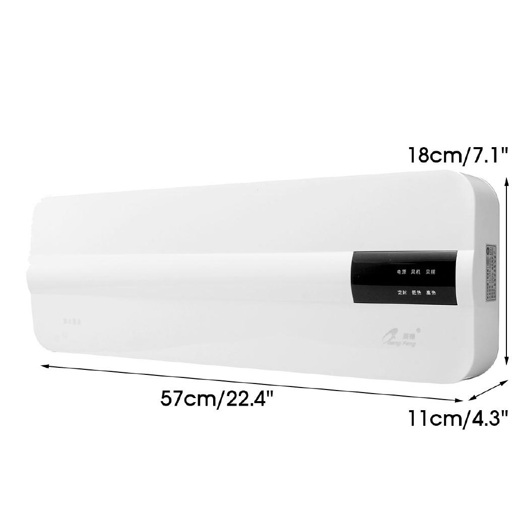 2000W 220V 2 In 1 Electric Heater Cool & Warm Wall Mounted Air Condition Fan