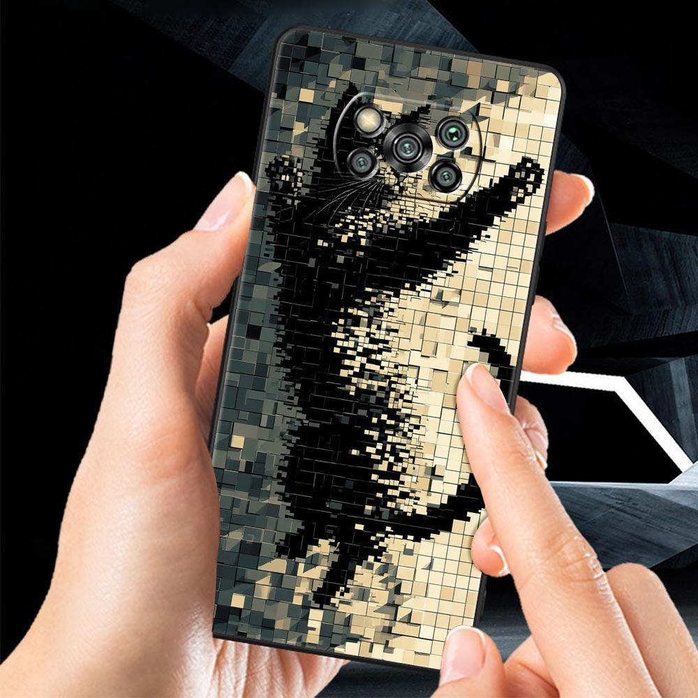Cute Cat Phone Case Cover  for Xiaomi Poco F7 Ultra F6 F5 F4 F3 X6 X5 X4 X3 NFC C51 C55 M4 GT 5G Soft TPU Shell Fundas Capas Bag