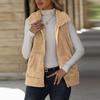 Women's Cardigan Zipper Loose Pocket Jacket Double-sided Plush Vest