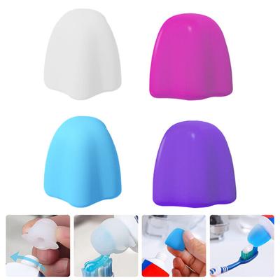 4ks Magic Colorful Tooth Paste Cap Samozavírací dávkovač zubní pasty Hygiena Žádný nepořádek Bez odpadu Koupelnové doplňky