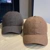 New Korean Style Small Plaid Woolen Baseball Hat for Women High Quality Deepened Large Head Circumference Sunshade Peaked Cap for Men Trendy