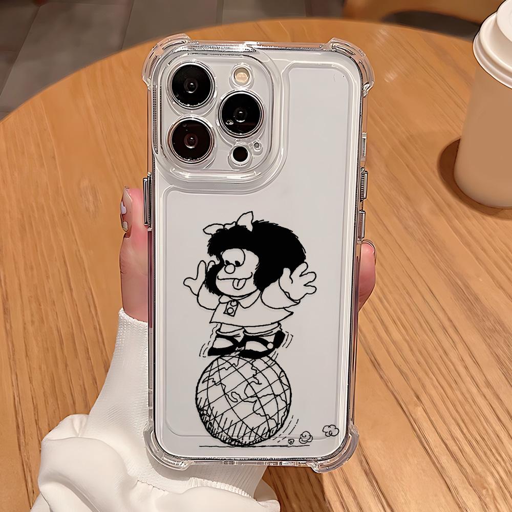 Lovely Girl Mafaldas Cartoon Phone Case For Samsung Galaxy S25 S24 S23 S22 S21 S20 Note20 Edge FE Ultra Plus 4G 5G Anti Cover