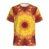 Buntes Kaleidoskop 3D-gedrucktes T-Shirt für Herren Psychedelisches Muster T-Shirt Sommer Lässig Kurze Ärmel Rundhals T-Shirts