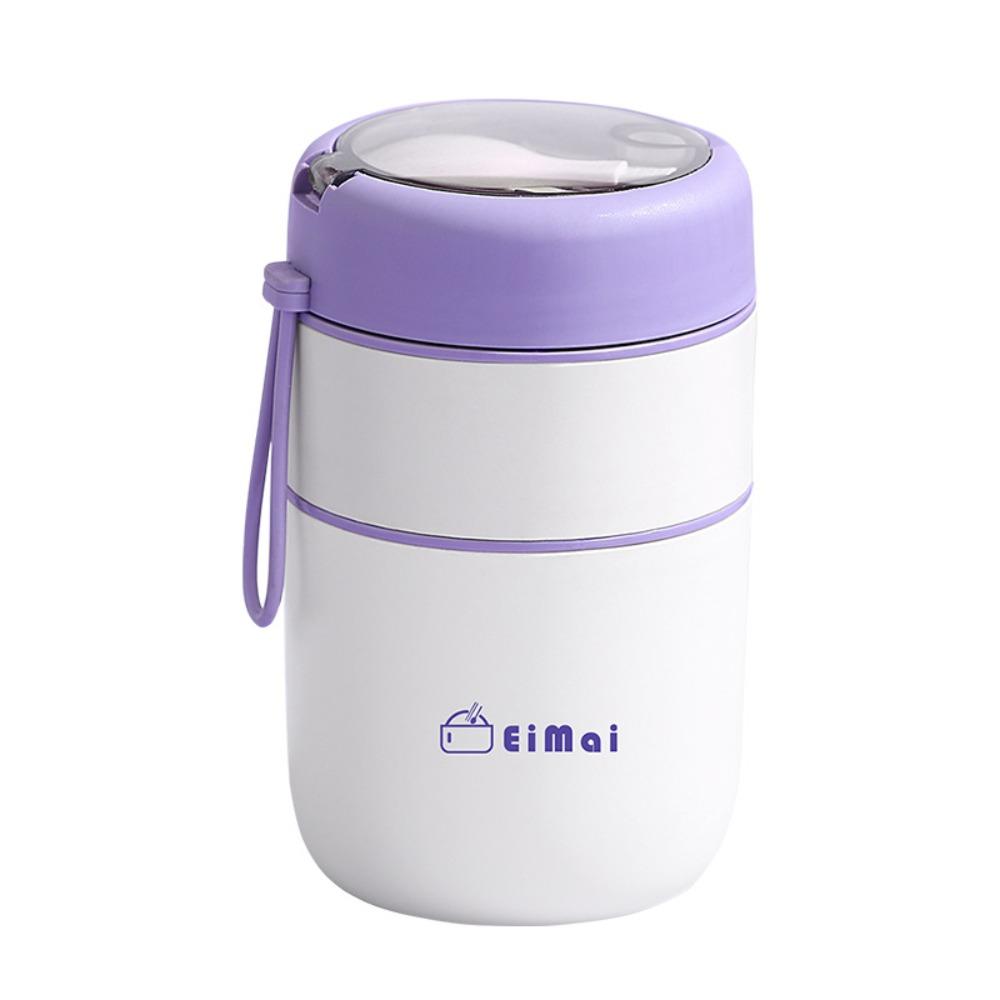 680ml Thermal Lunch Box Stainless Steel Insulated Food Container Double Layers Lunch Box  Home Use