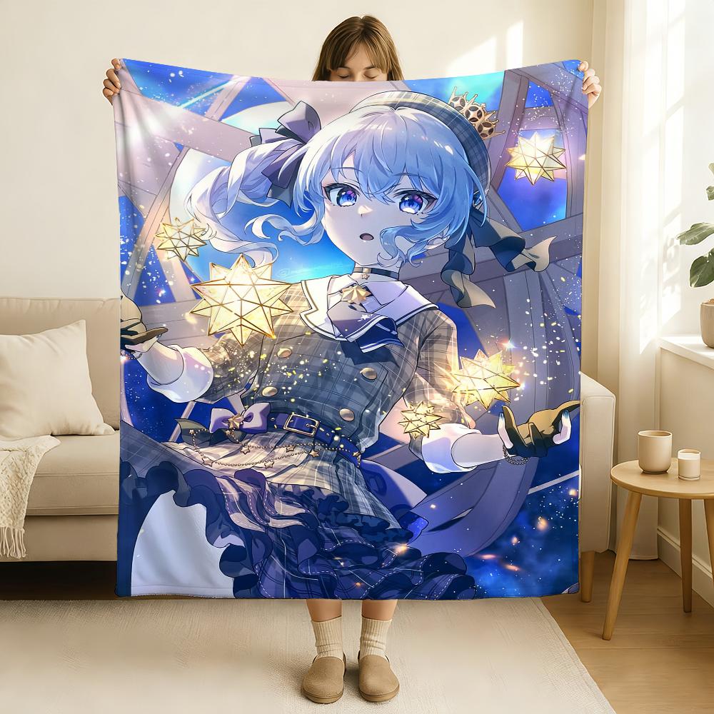 J-Pop Singer Hoshimachi Suisei Blanket Soft and Skin Friendly For Couch Bed Napping Bedspread All Seasons Comforter