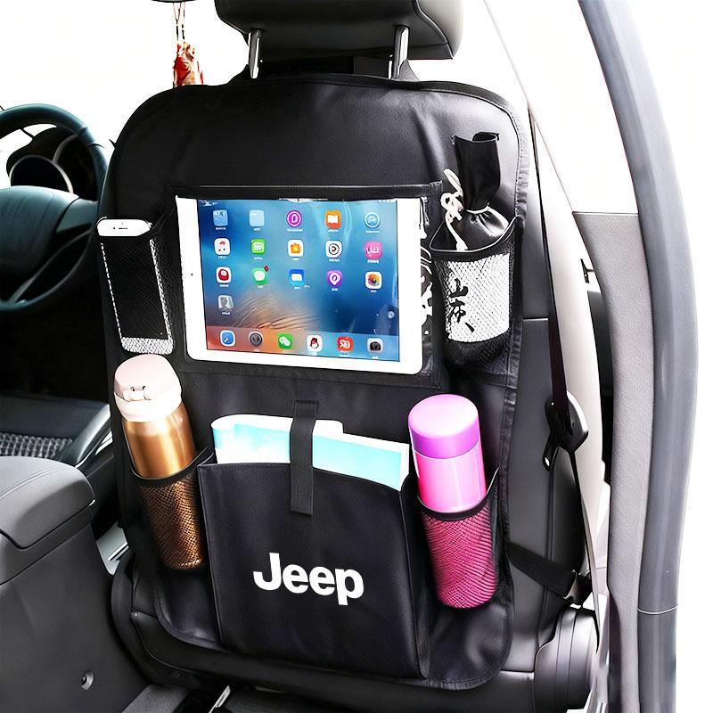 Vehicle Mounted Multifunctional Car Seat Back Sorage Bag For Jeep TRAILHAWK COMMANDER LIBERTY Wrangler Lanyard Car Accessories