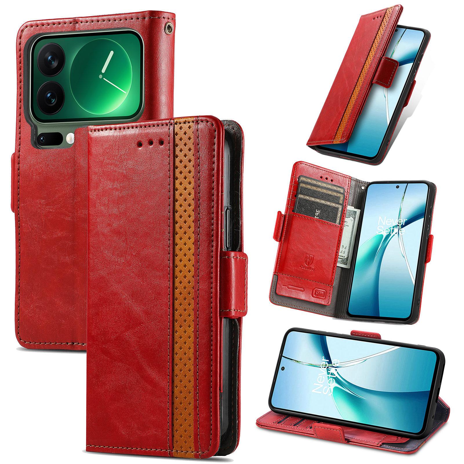 

Чохол CASENEO для телефону Xiaomi 17 Pro, обкладинка зі шкіри PU, підставка з гаманцем з RFID-блокуванням