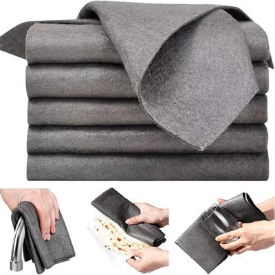 5Pcs Microfiber Magic Cleaning Cloth Glass Wiping Rags No Trace Cleaning Dish Cloth Tableware