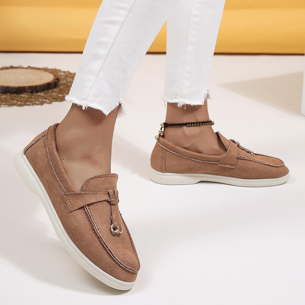 

Модные новые женские мокасины Slip on женские туфли на плоской подошве Брендовые высококачественные повседневные туфли на плоской подошве из кожи и кашемира 41 коричневый