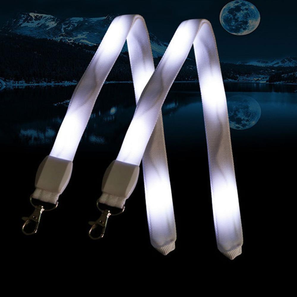 Worker LED Light Up Neck Strap Cruise Lanyards Keychain ID Badge Case Flashing Lanyards Card Holder