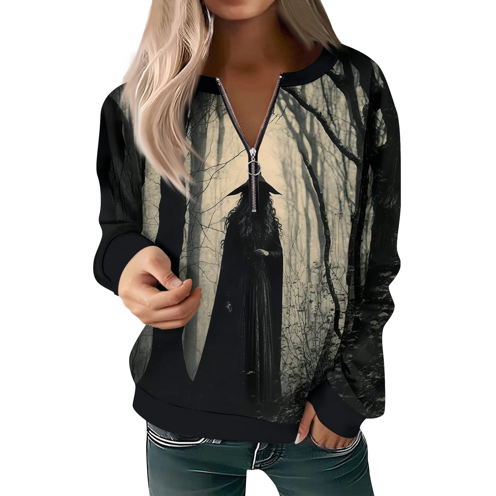 

Женская толстовка, пуловер, базовый пуловер на молнии, V-образный вырез, длинный рукав, повседневный пуловер на все сезоны XXXL чёрный