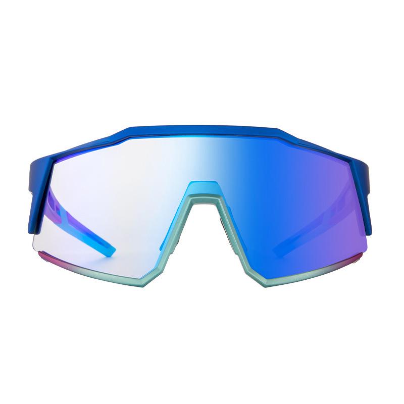 Kapvoe Unisex Color-Changing Cycling Sunglasses – Red-Blue Coated for Mountain & Road Biking