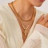Retro Pearl Necklace - Women's Luxury Fashion, Versatile Cross Pendant In Titanium Steel